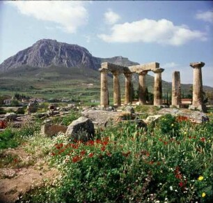 Alt-Korinth. Apollontempel. Agorá. Tempel und Akrokorinth