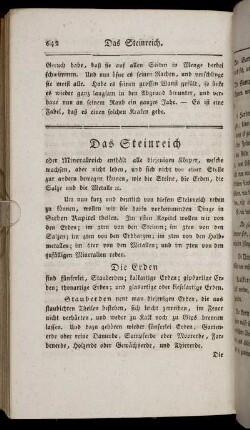 Die Erden. - Versteinerungen.