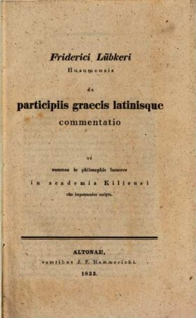 De participiis graecis latinisque commentatio