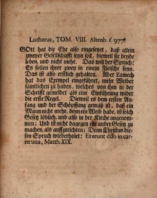 Ad Qvaestionem: An Concubinatus Sit Tolerabilior Polygamia? : [Luccaviae in Lusat. infer. d. 12. Jan. 1715.]