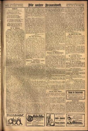 Zweite Ausgabe vom Donnerstag, den 25. November 1926.
