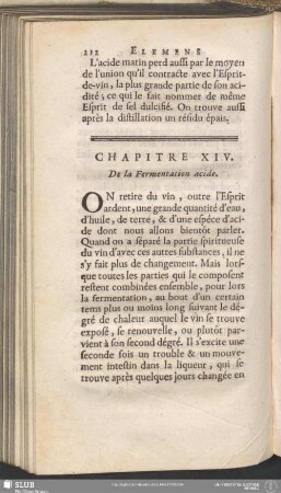 Chapitre XIV. De la Fermentation acide