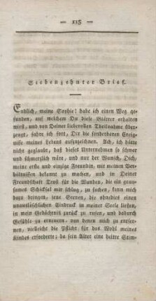 Siebenzehnter Brief