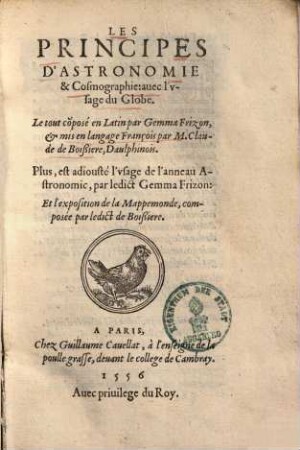 Les principes d'astronomie & cosmographie : avec l'usage du Globe