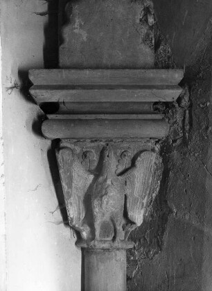 Adlerkapitell : Adlerkapitell (nach 1239). Krautheim Hohenlohekreis, Burg Krautheim, Kapelle