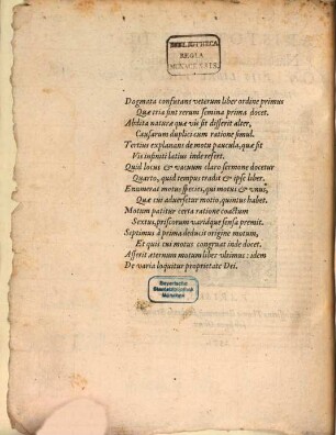 De natura aut de rerum principiis libri VIII