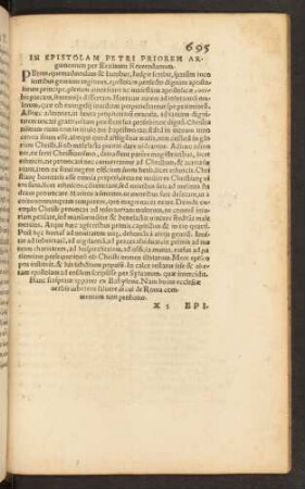 In Epistolam Petri Priorem Argumentum