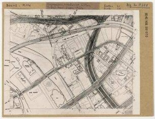 Hauptverkehrsstraßenplanung zwischen Hackeschem Markt und Rotem Rathaus. Berlin, Mitte, Hackescher Markt/Spandauer Straße/Kaiser-Wilhelm-Straße (ab 1947 Liebknechtstraße, ab 1969 Karl-Liebknecht-Straße)/Neue Friedrichstraße (ab 1951 Littenstraße)/An der Spandauer Brücke/Große Präsidentenstraße/Monbijouplatz/Königstraße (seit 1951 Rathausstraße)