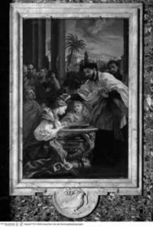 Der heilige Franz Xaver tauft eine heidnische Königin