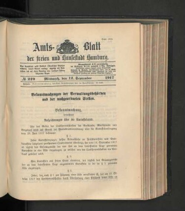 No. 229, 12. September 1917