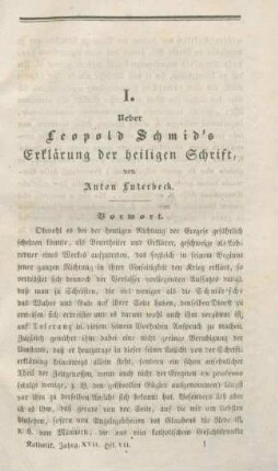 1-32 Ueber Leopolds Schmid's Erklärung der heiligen Schrift