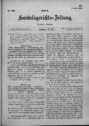 No. 22. 30. Mai 1874