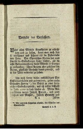 Vorrede des Verfassers