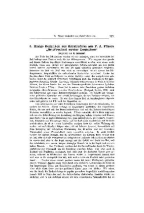Einige Gedanken zur Schulreform aus P. A. Pfizers "Briefwechsel zweier Deutschen "