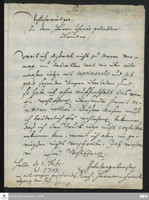 Brief von August Hermann Francke an Ernst Christian Philippi.