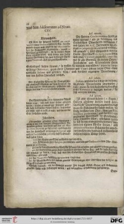 Aus dem Additamento ad Nrum CXV.