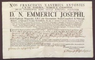Testimonium ordinum des Anton Ferdinand von Hanxleden .