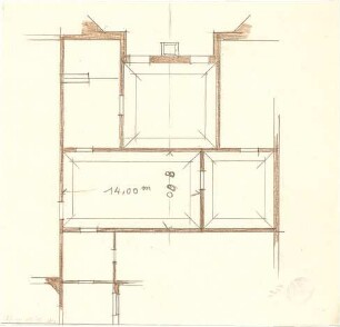 Pfann, Paul; Nürnberg; Landesausstellung 1906, Kunstausstellungsgebäude - Teilgrundriss