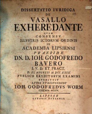 Diss. iur. de vasallo exheredante
