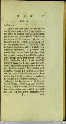 Nro. 9. [Rescript der Clev. Regierung an das Stadtgericht]
