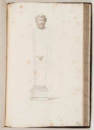 Bildnisherme eines bärtigen Mannes, in: Imperatorum romanorum ac eorum coniugum liberorum [...] Tomus primus, Nr. 152