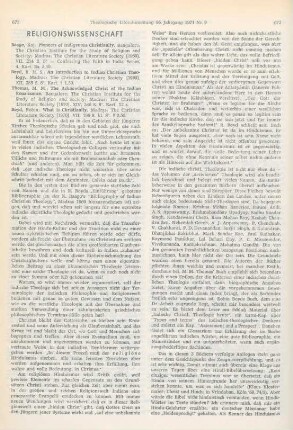 671-673 [Rezension] Baago, Kaj, Pioneers of indigenous christianity