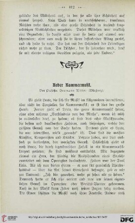 1: Ueber Kammermusik