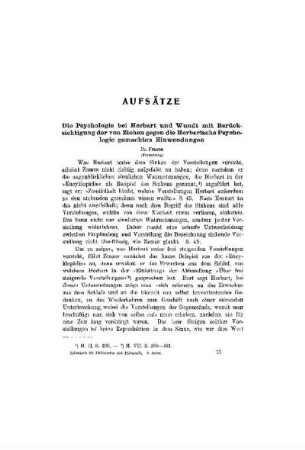 Die Psychologie bei Herbart und Wundt mit Berücksichtigung der von Ziehen gegen die Herbartsche Psychologie gemachten Einwendungen : (Fortsetzung)
