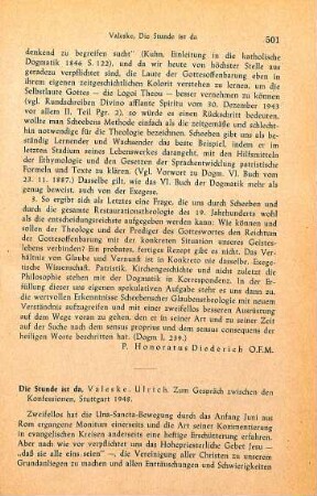 501-502 [Rezension] Valeske, Ulrich, Die Stunde ist da