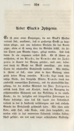 Ueber Gluck's Iphigenia