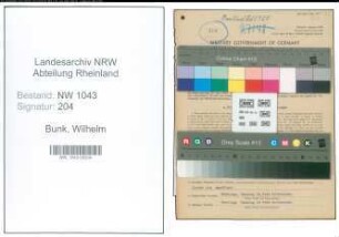 Entnazifizierung Wilhelm Bunk , geb. 20.01.1897 (Amtsgehilfe)