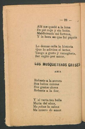 Los mosqueteros grises : Aria