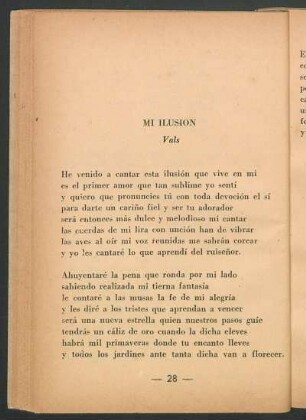 Mi ilusión : Vals