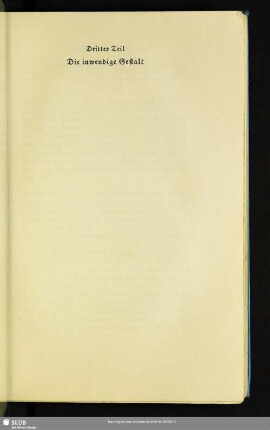 Dritter Teil: Die inwendige Gestalt