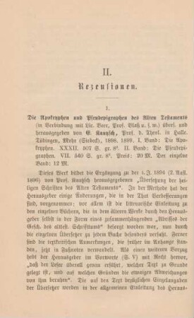 442-445 [Rezension] Die Apokryphen und Pseudepigraphen des Alten Testaments