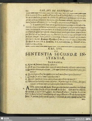 Cap. XVI. De Sententia Secundae Instantiae