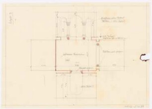 Schloss Posen, Posen Umbau: Grundriss interner Vorraum 2.OG