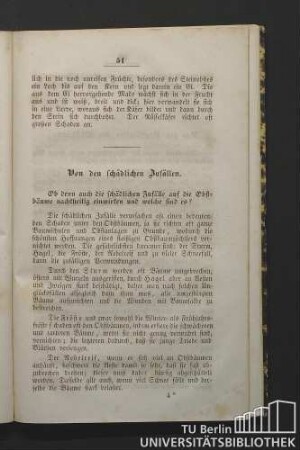 Von den schädlichen Zufällen.