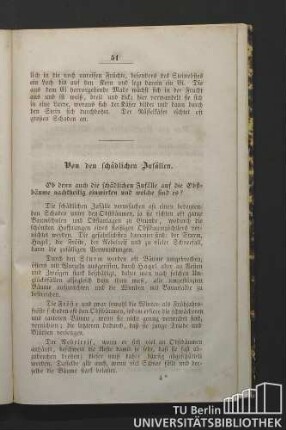 Von den schädlichen Zufällen.