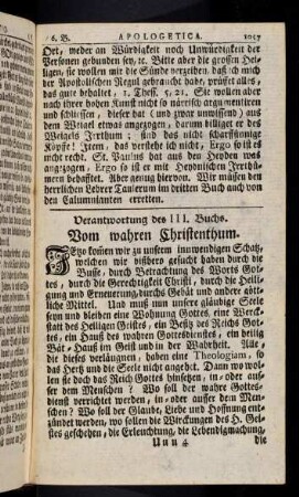 1057-1074, Verantwortung des III. Buchs. Vom wahren Christenthum.