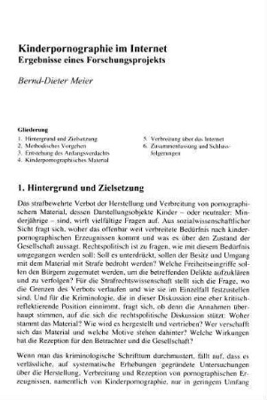 374-391, Kinderpornographie im Internet. Ergebnisse eines Forschungsprojekts