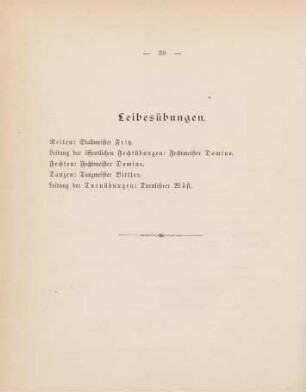 20, Leibesübungen