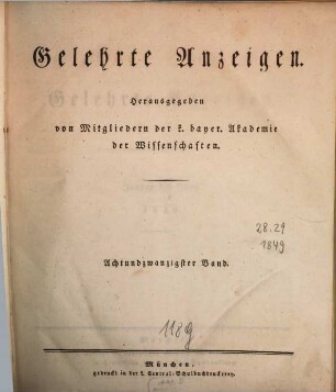 Gelehrte Anzeigen. 28. 1849