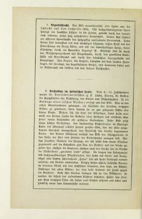 7. Ungarnschlacht. 8. Kirchenbau im heidnischen Lande : [7. Ungarnschlacht. 8. Kirchenbau im heidnischen Lande]