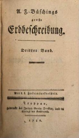 A. F. Büschings große Erdbeschreibung, 3. Das europäische Rußland