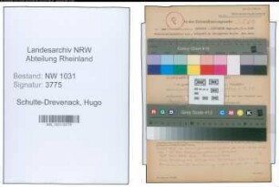 Entnazifizierung Hugo Schulte-Drevenack , geb. 21.01.1888 (Steuerinspektor)