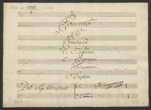 Konzerte; cemb, orch; C-Dur