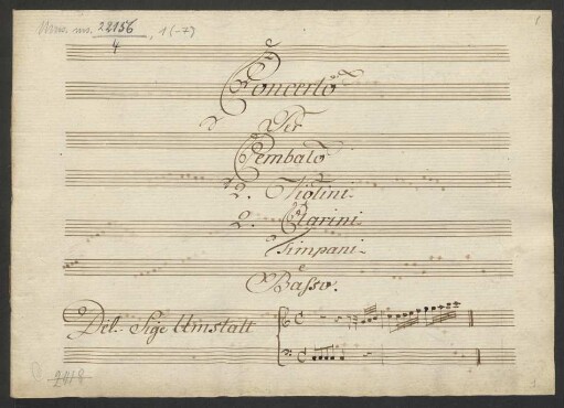 Konzerte; cemb, orch; C-Dur