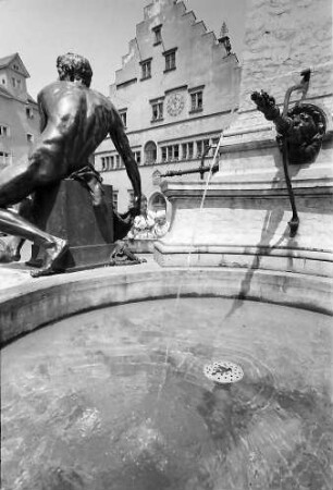 Lindau: Brunnen vor dem Rathaus