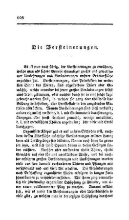 Die Versteinerungen
